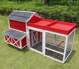 Merry Products Red Barn Chicken Coop with Roof Top Planter (6-8 hens)