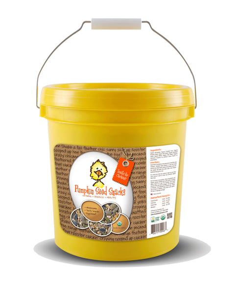 Treats for Chickens - Pumpkin Seed Snacks 80 oz Bucket - That Chicken Coop