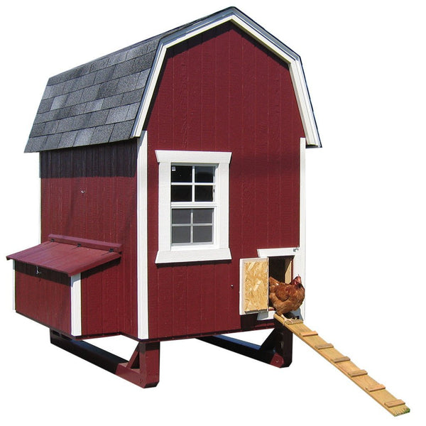 Little Cottage Co Gambrel 4x6 Barn Coop with Nesting Box and Ramp (6-8 hens) - That Chicken Coop