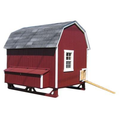 Little Cottage Co Gambrel 6x8 Barn Coop with Nesting Box and Ramp (8-12 hens) - That Chicken Coop